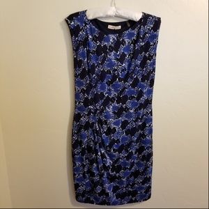 Rebecca Taylor Dress Size Small Blue Navy Snakeskin Sheath